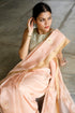 Handwoven Apricot Chanderi Saree